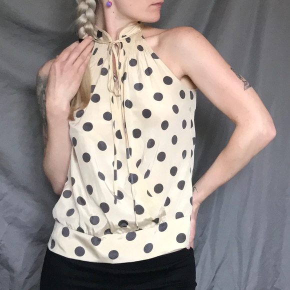 Dkny | Tops | Dkny Silk Polka Dot Blouse | Poshmark
